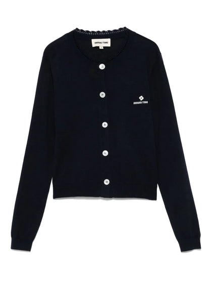 Logo-Embroidered Cardigan