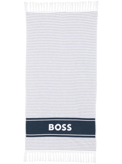 Logo Stripped Beach Towel