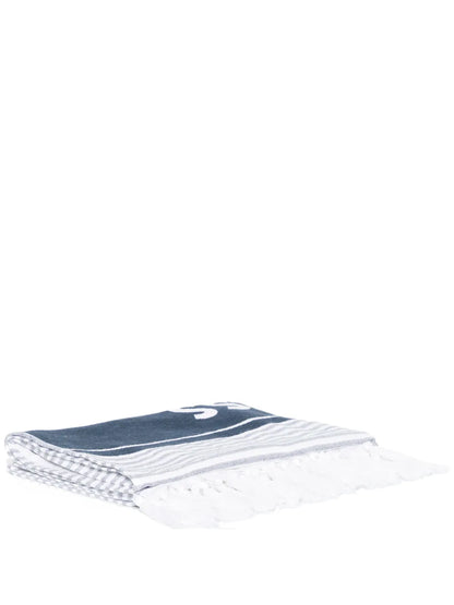 Logo Stripped Beach Towel