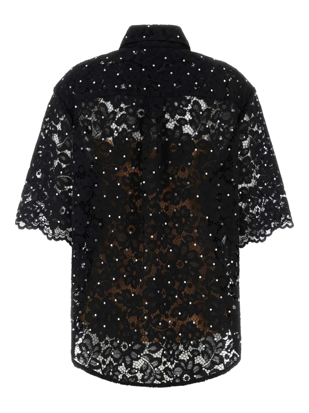 Studded Corded-Lace Shirt