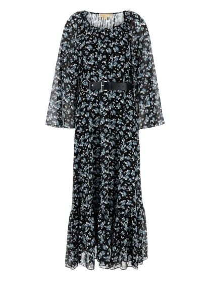 Floral-Print Midi Dress
