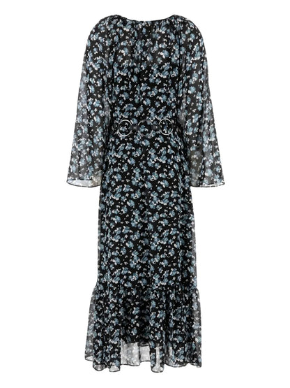 Floral-Print Midi Dress