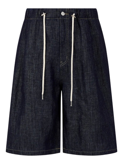 Drawstring Denim Shorts