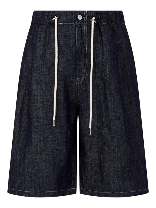 Drawstring Denim Shorts