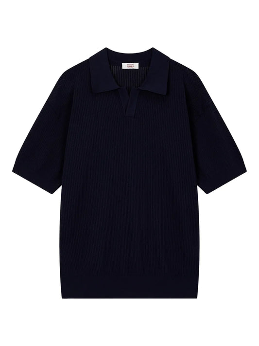 Ribbed Polo Top