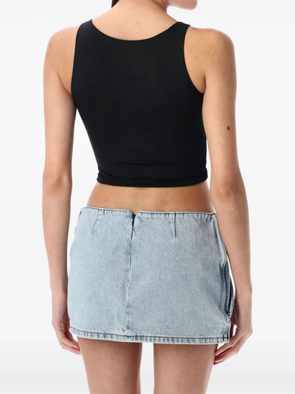 Floral-Appliqué Swim Top