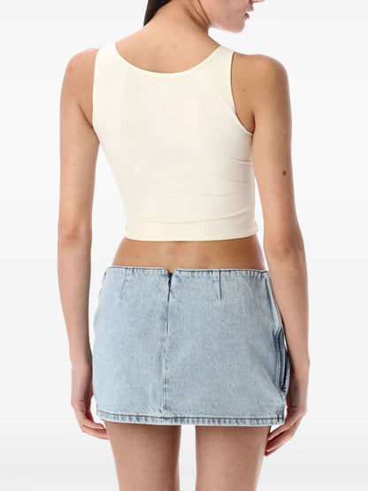 Flower-Appliqué Swim Top