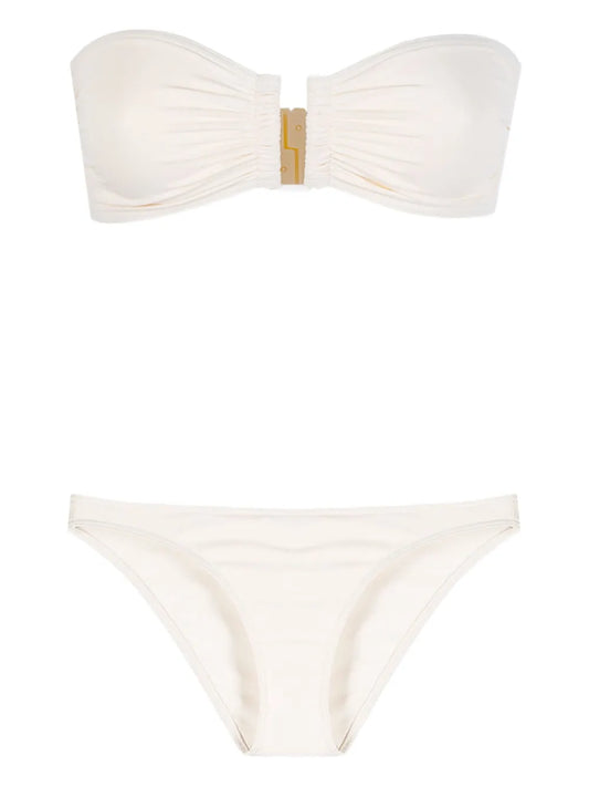 Strapless-Top Bikini Set