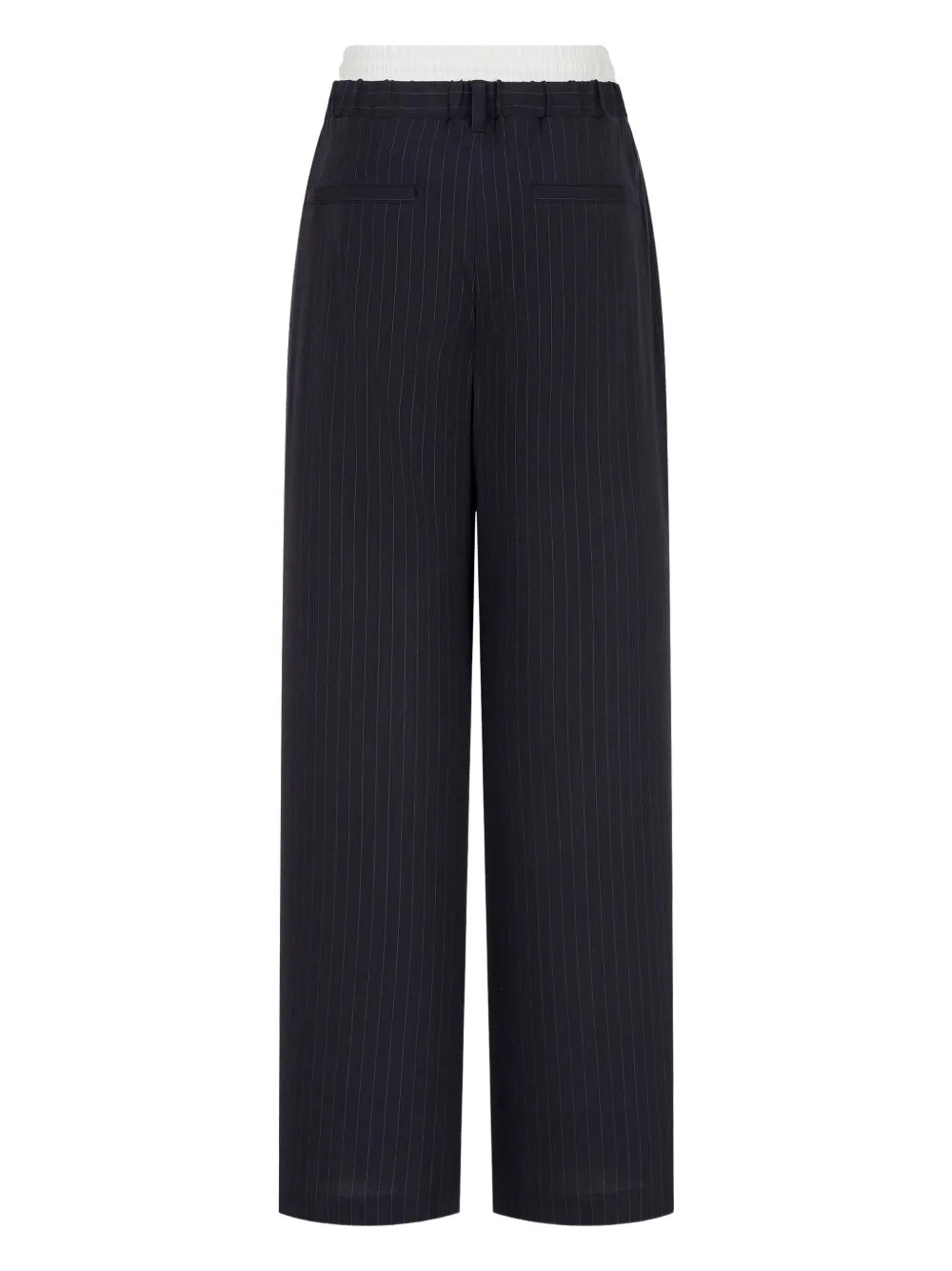 Pinstripe Wide-Leg Trousers