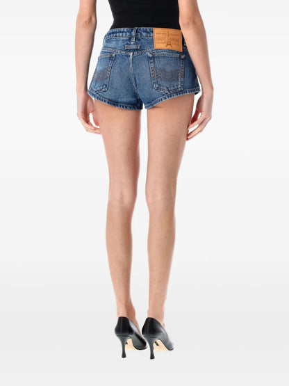 Button-Detail Mini Shorts