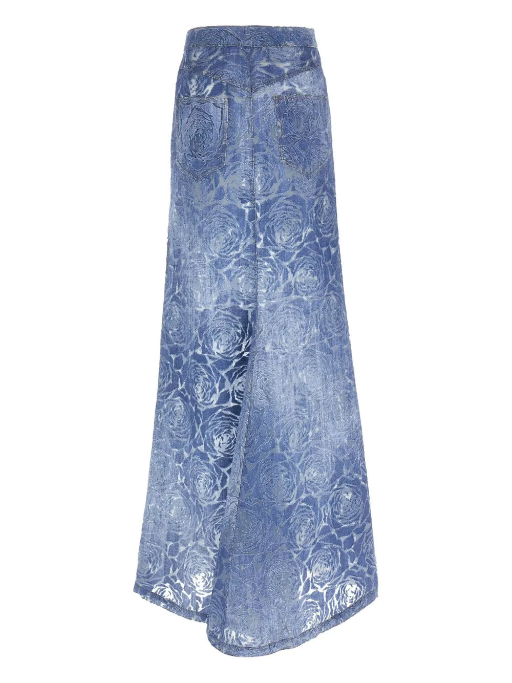 Devoré-Effect Maxi Skirt