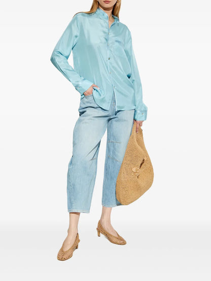 Satin Long-Sleeve Shirt