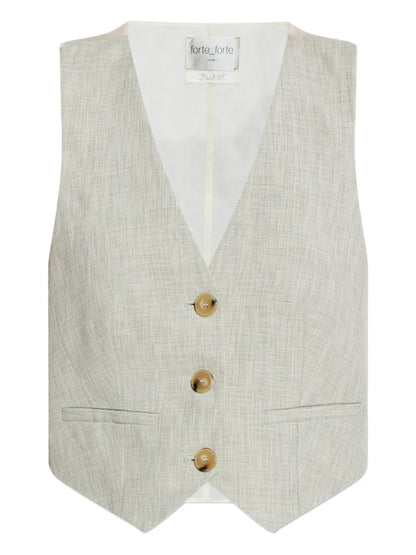 Slub-Textured Waistcoat