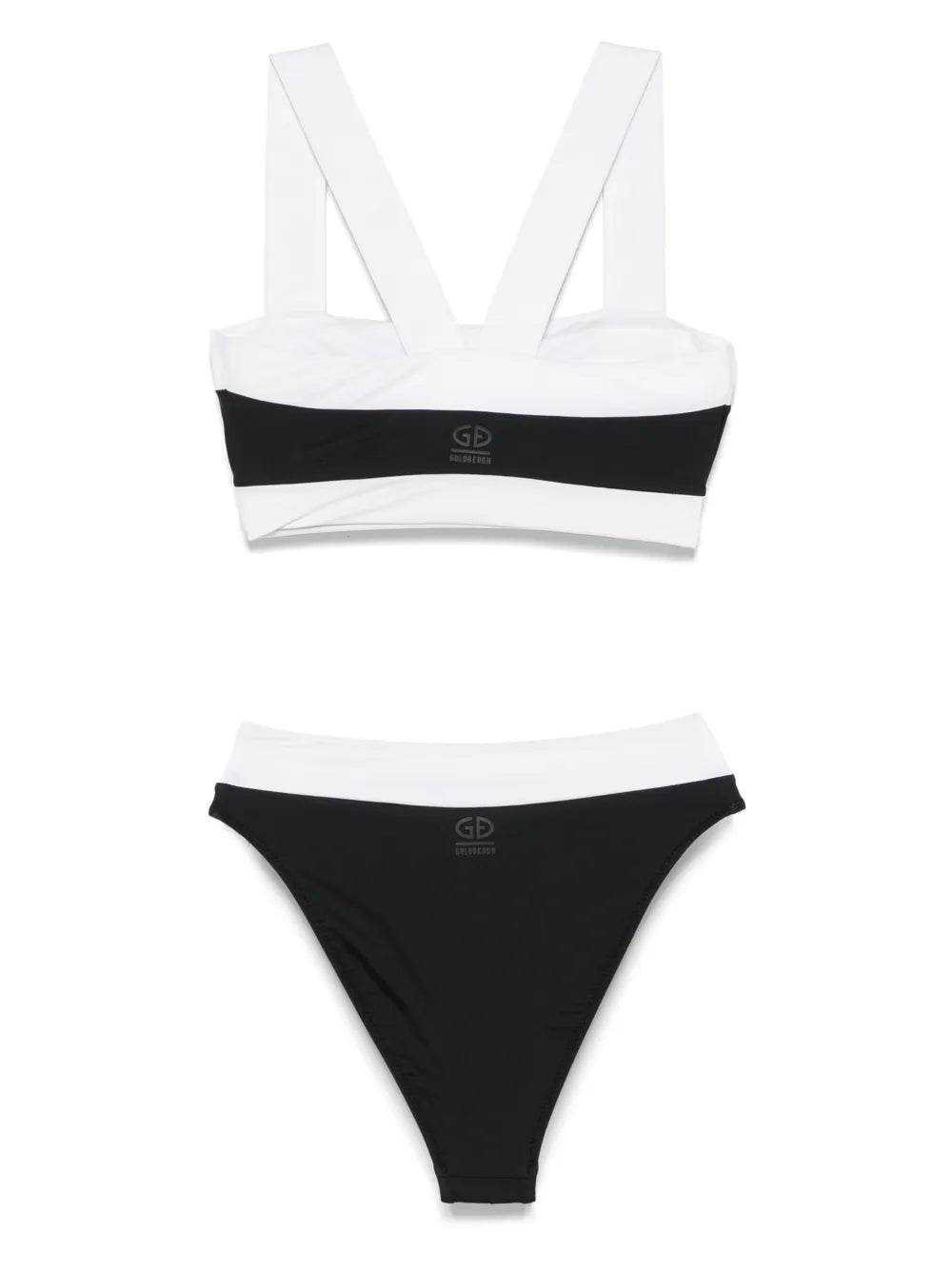 Contrasting-Trim Bikini Set