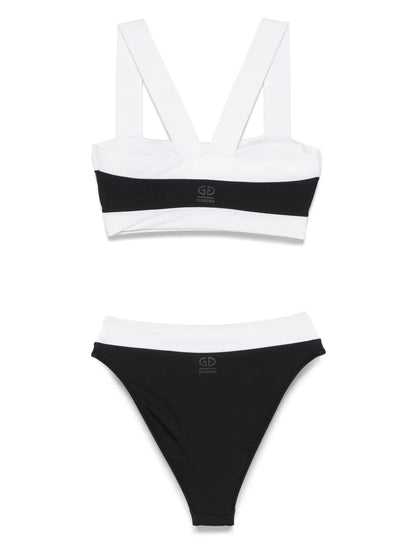Contrasting-Trim Bikini Set