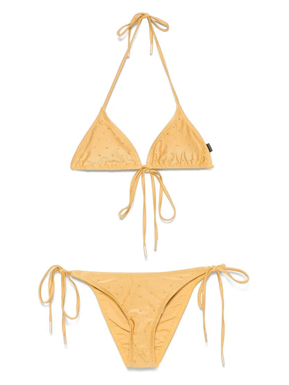 Crystal-Embellished Bikini Set
