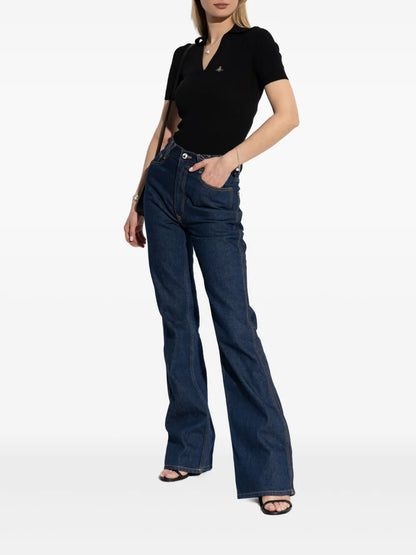Marina Ribbed Polo Top