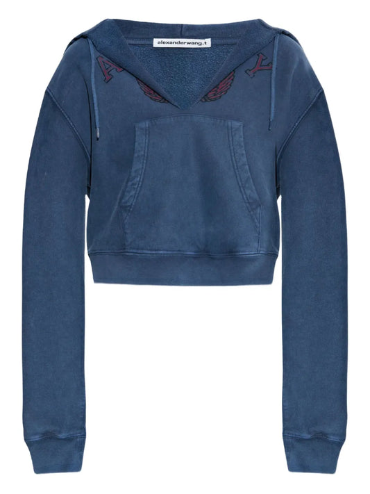 Distressed Cotton Hoodie