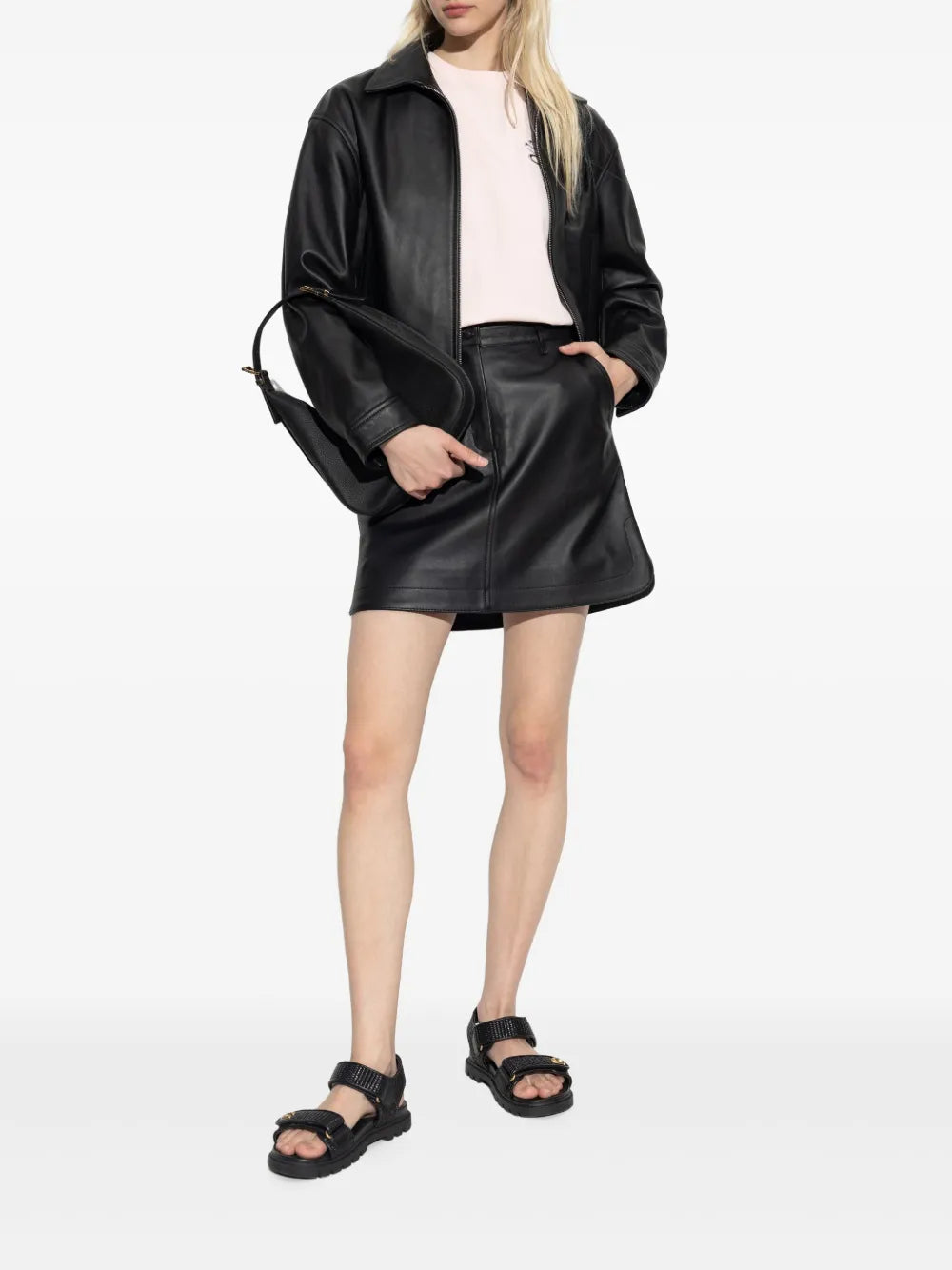 Cropped Leather Jacket