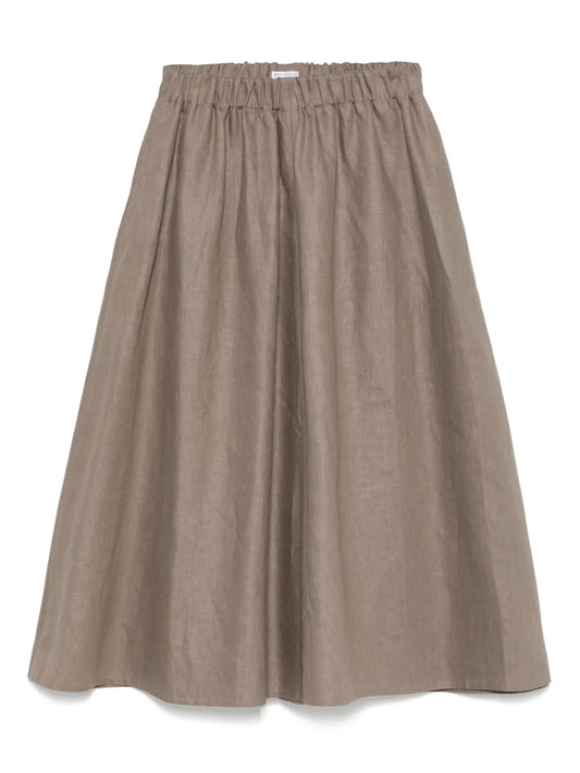 Linen Midi Skirt