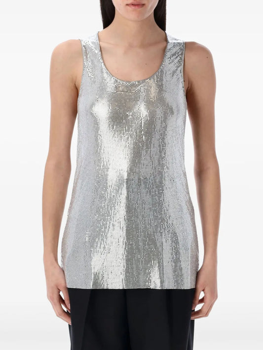 Sequin-Embellished Tank Top