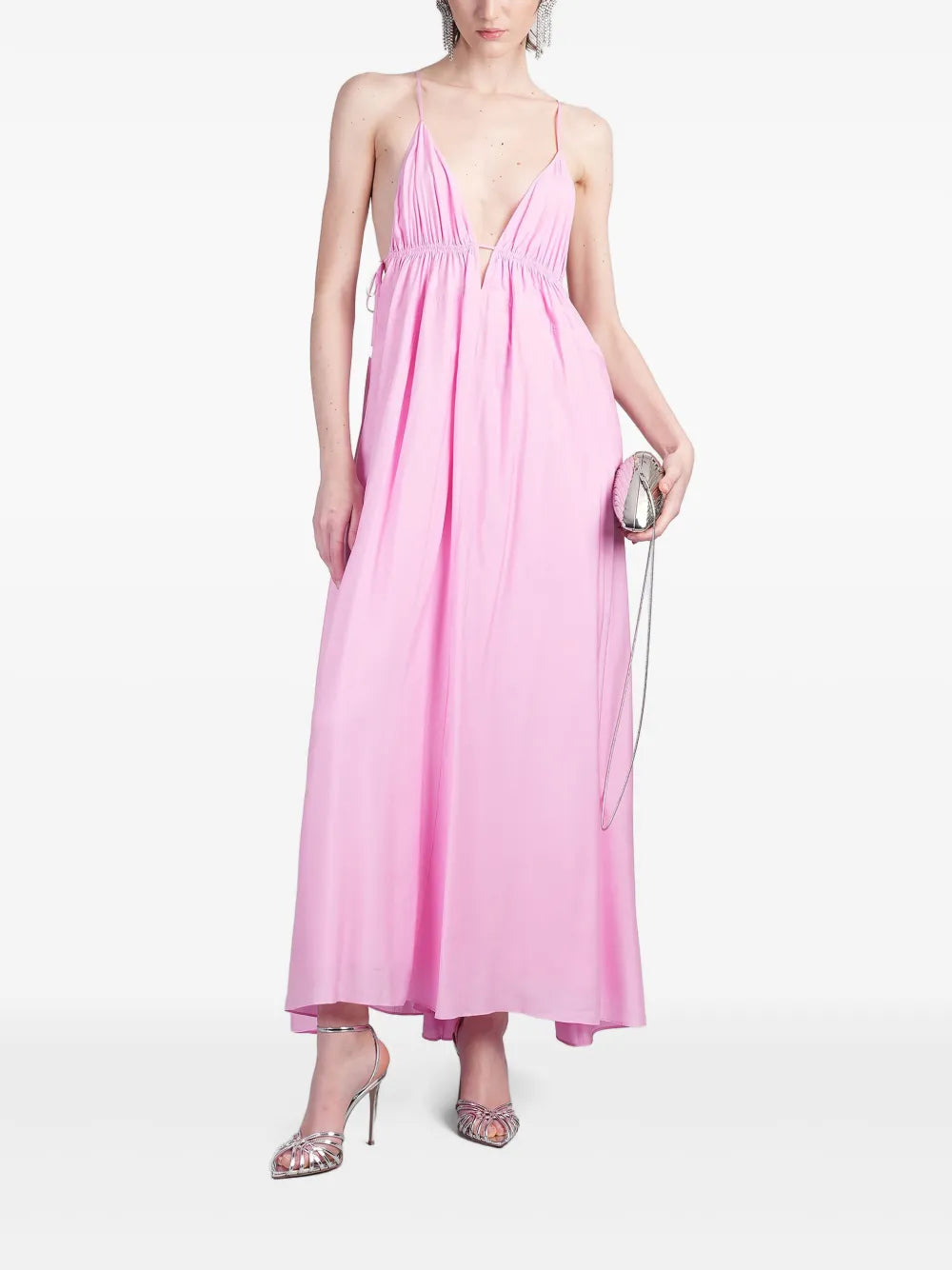 Plunging V-Neck Maxi Dress