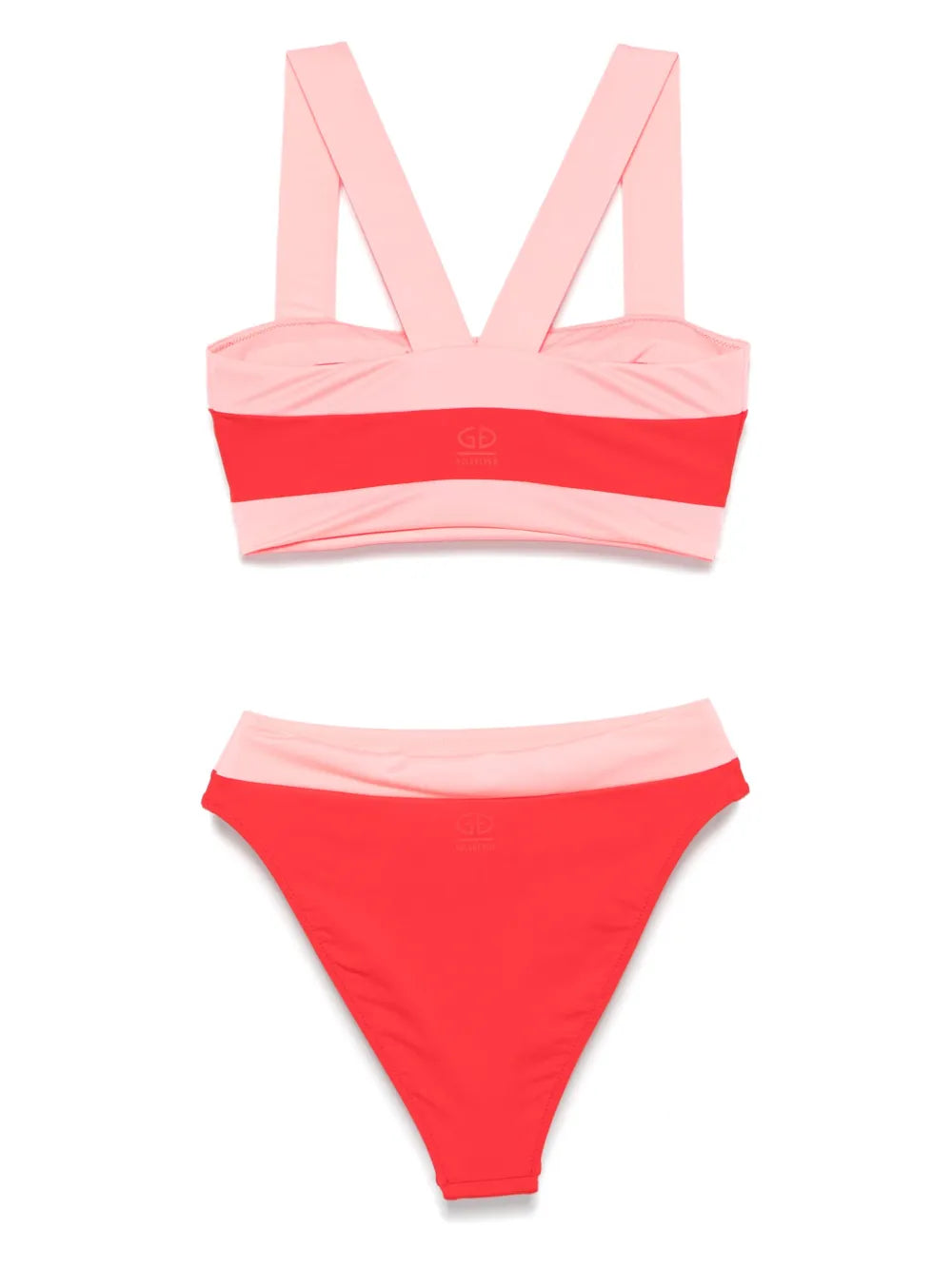 Contrasting-Trim Bikini Set