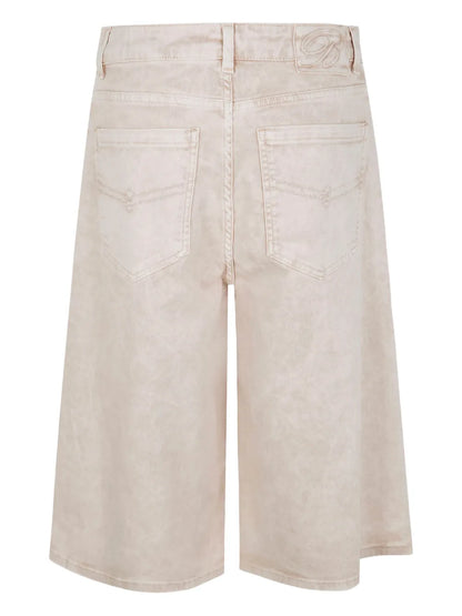 Wide-Leg Denim Shorts