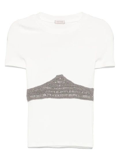 Crochet-Detailed T-Shirt
