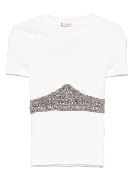 Crochet-Detailed T-Shirt