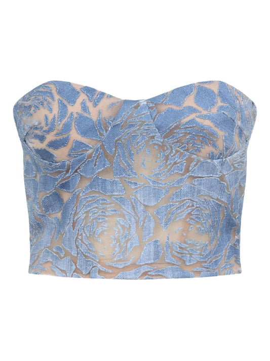 Patterned-Jacquard Top