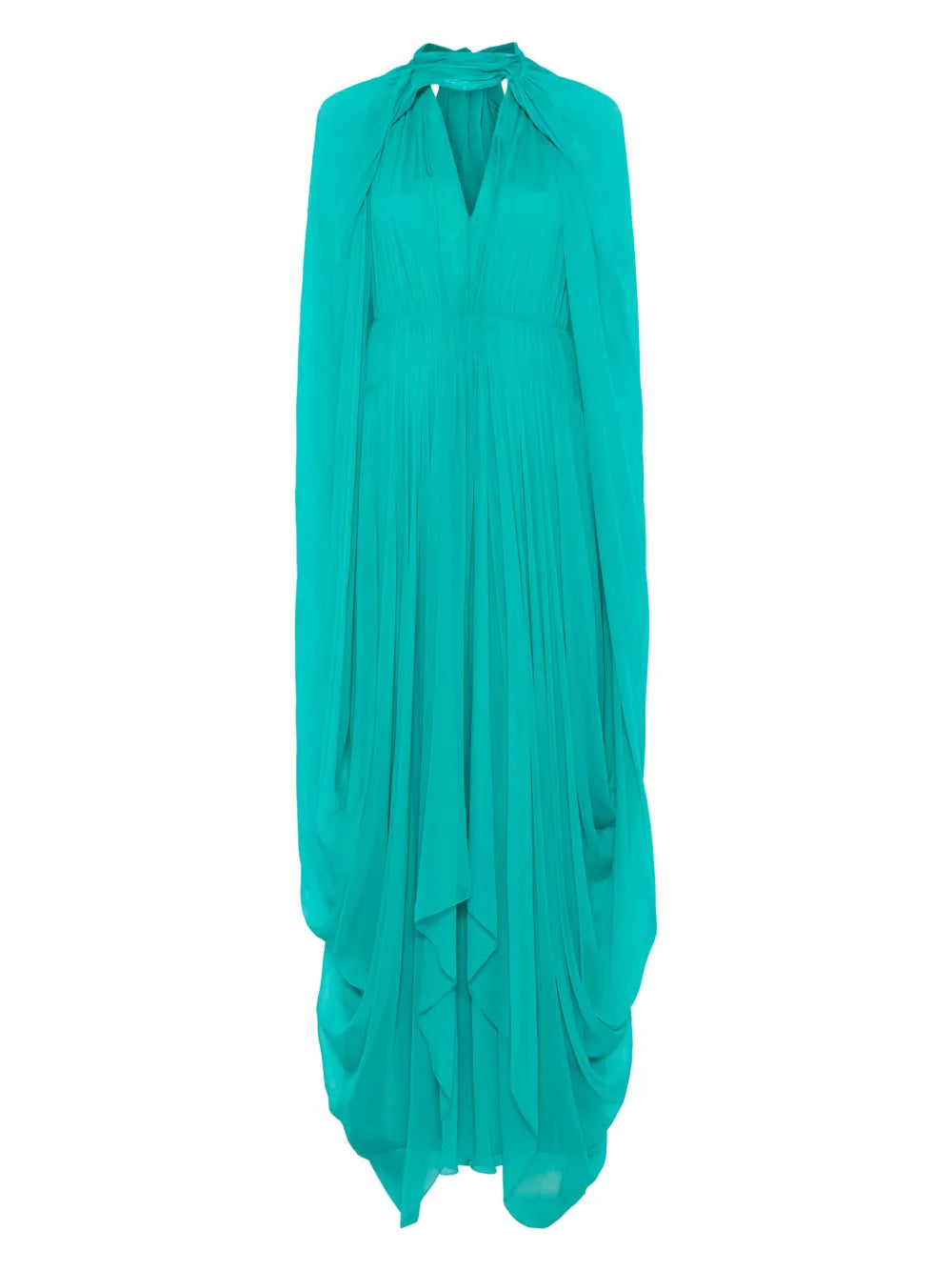 Cape-Detail Maxi Dress