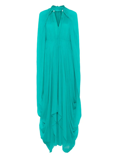 Cape-Detail Maxi Dress