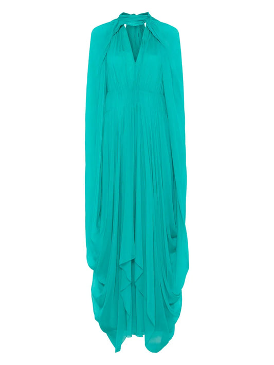 Cape-Detail Maxi Dress
