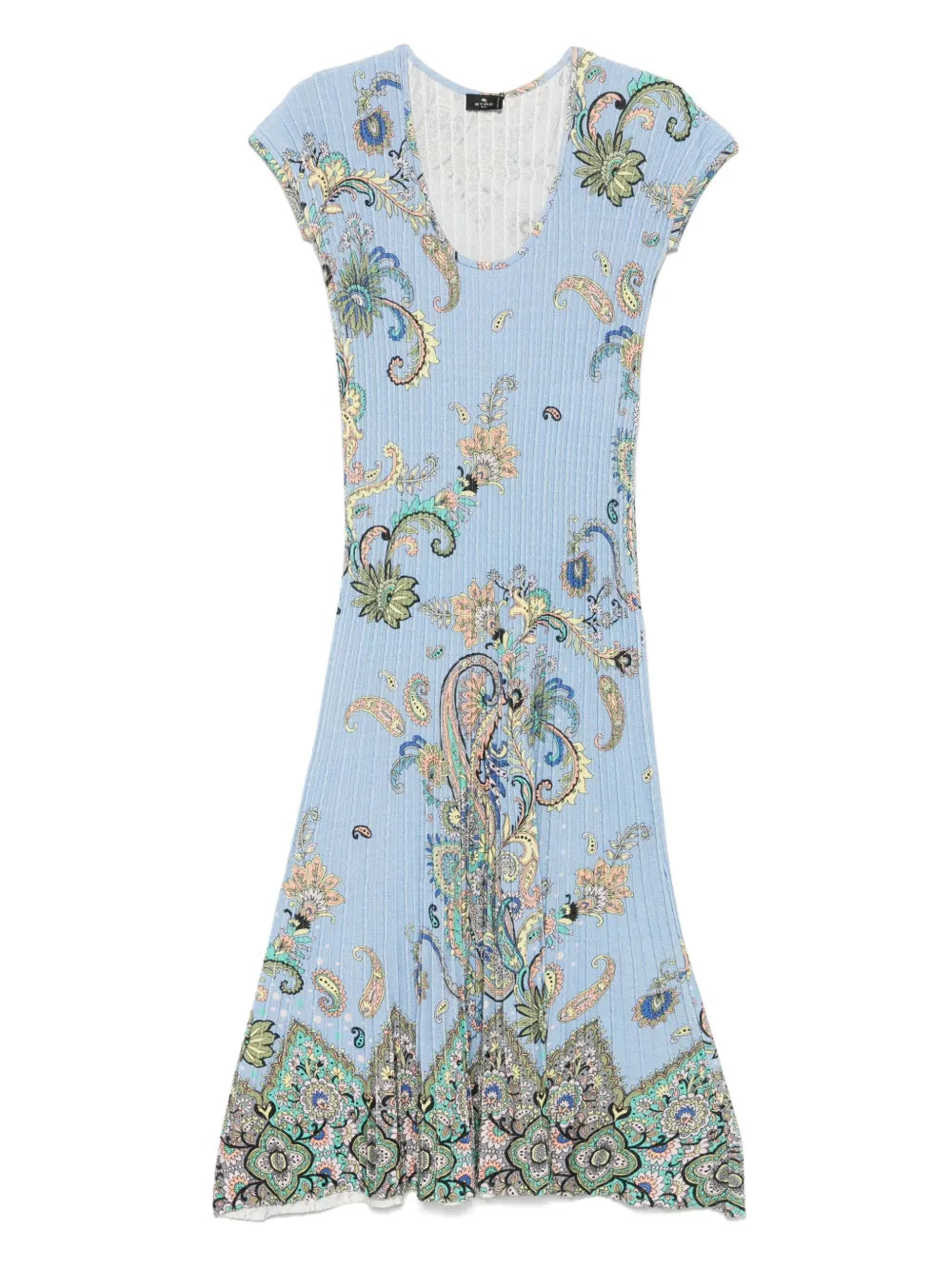 Paisley-Print Midi Dress