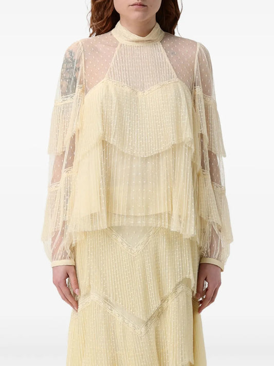 Ruffle-Detailing Blouse
