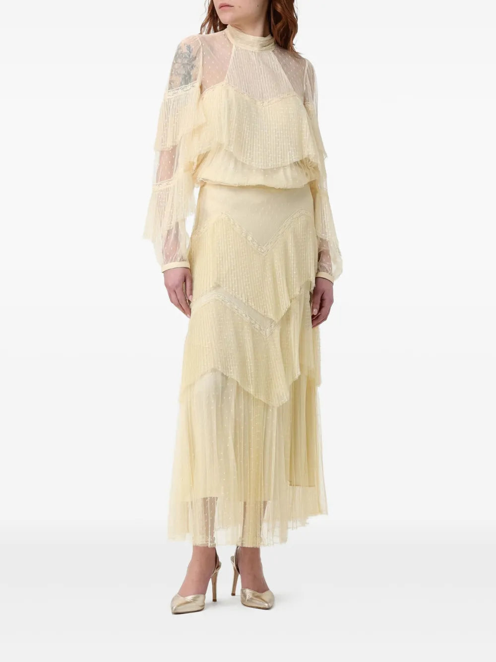 Ruffle-Detailing Blouse