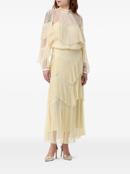 Ruffle-Detailing Blouse