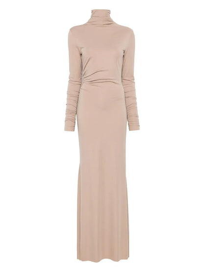 Ruched-Detailed Maxi Dress