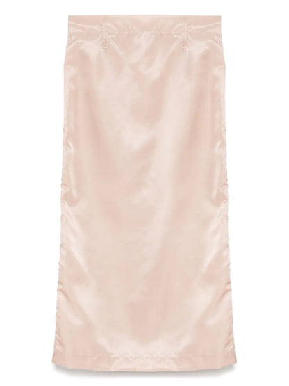 Rear-Slit Midi Skirt