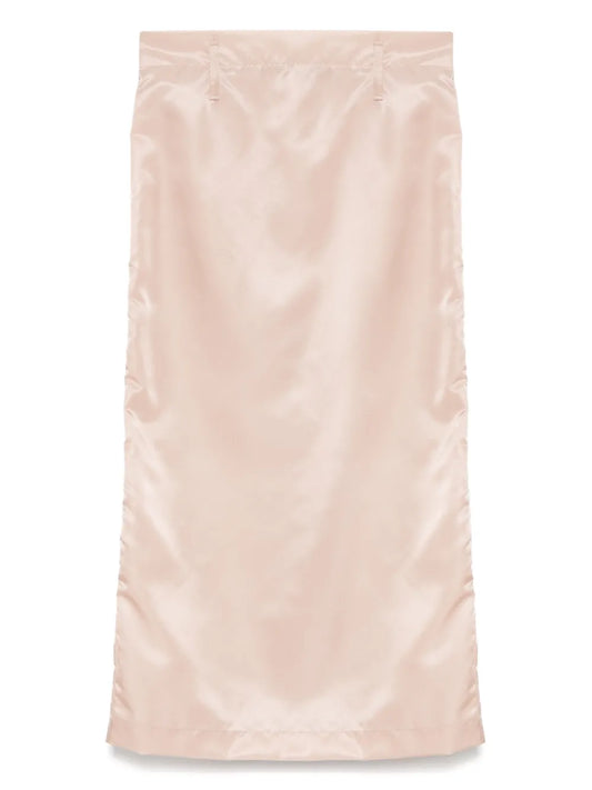Rear-Slit Midi Skirt