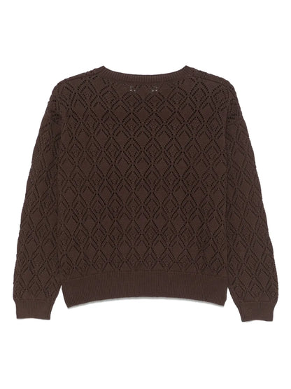 Pointelle-Knit Sweater