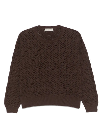 Pointelle-Knit Sweater