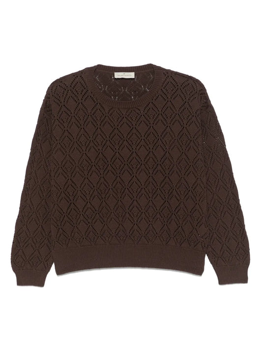 Pointelle-Knit Sweater