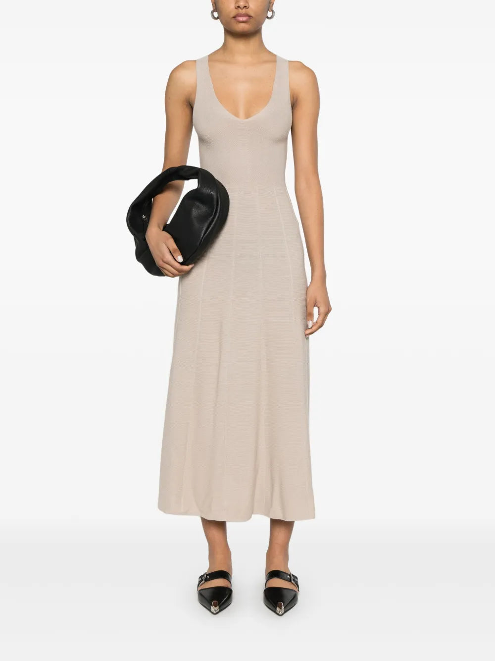 V-Neck Midi Dress