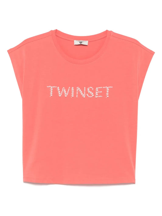 Beaded-Logo T-Shirt