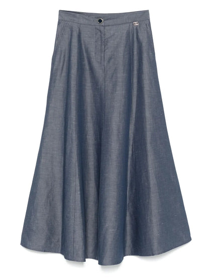 Chambray Midi Skirt