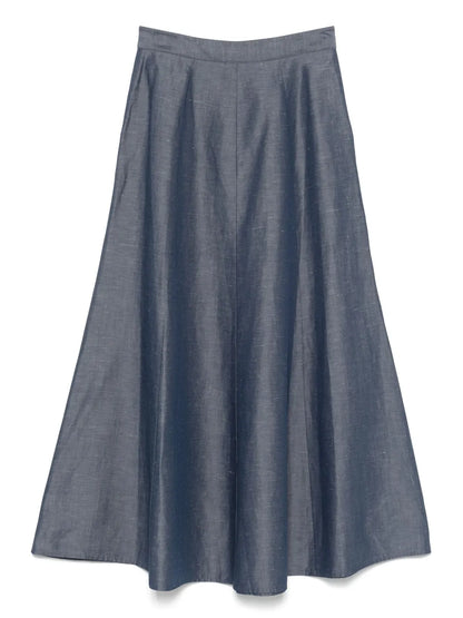 Chambray Midi Skirt