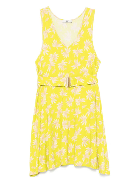 Palm-Print Mini Dress
