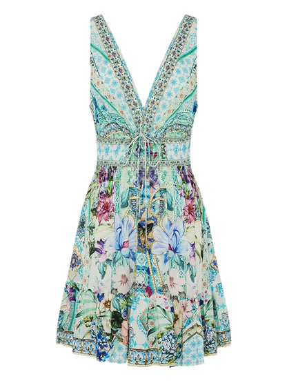 Floral-Print Mini Dress